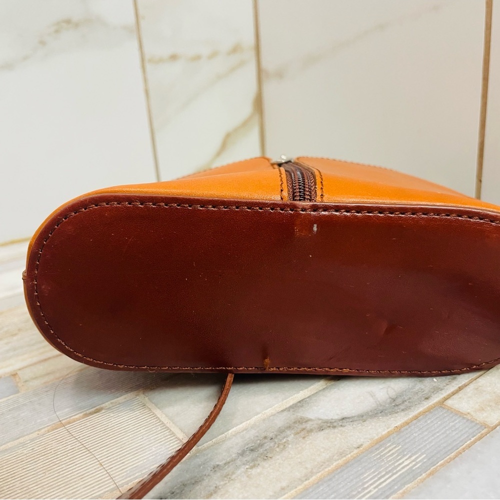 Vera Pella authentic Italian Leather Two-Tone  Leather crossbody Shoulder Bag - Picture 11 of 16